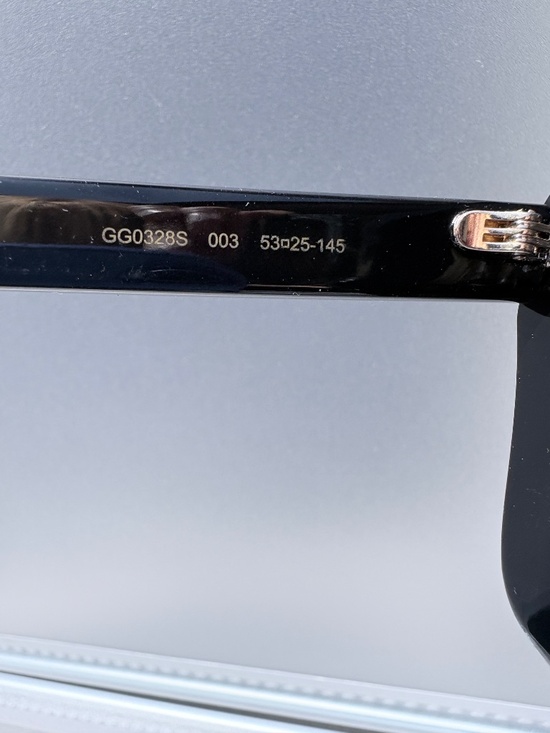 Gucci Rainbow Glitter Black Oversized Square Sunglasses GG0328S main image 2